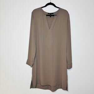 BCBG Maxazria LONA Tunic Shirt Dress Mocha Size L NWOT